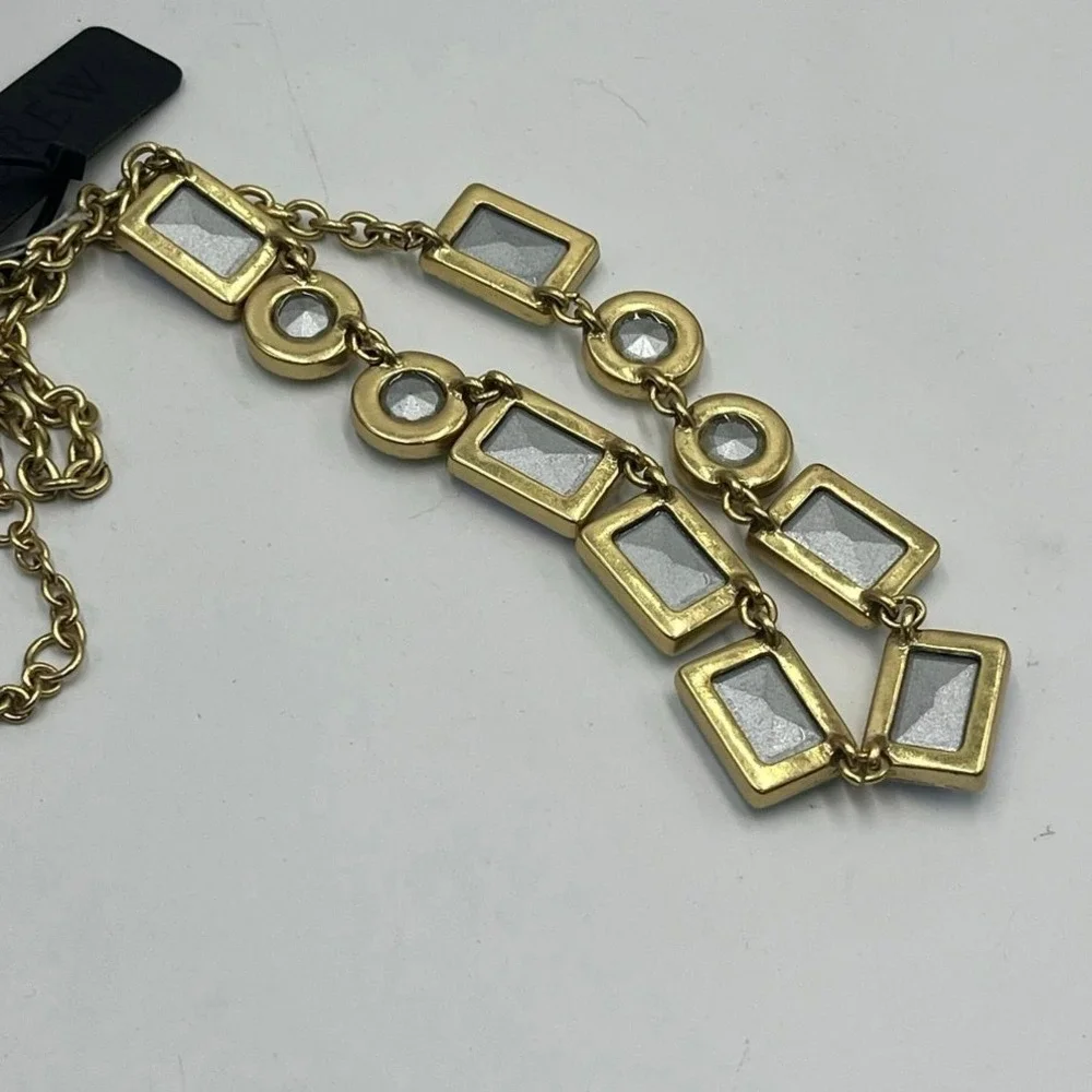 J. Crew Aurora Borealis Iridescent Rhinestone statement Necklace New‎